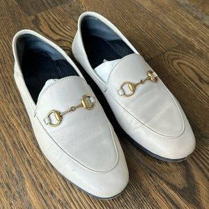 White Gucci Jordaan Loafer SZ 37.5